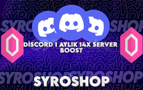 ⭐DİSCORD 14X 1 AYLIK SUNUCU BOOST ZARARINA!!⭐