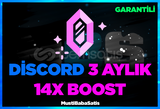 ⭐Discord 14X 3Aylık Boost(Botsuz)⭐