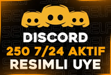 Discord 7/24 Aktif 250 Üye RESİMLİ !