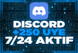 ⭐DISCORD 250 ONLİNE ÜYE [7/24 AKTİF]⭐