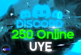 Discord 250 online üye ŞUANDA SERVİS YOK