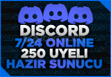 ⭐ Discord 250 Online Üyeli Hazır Sunucu ⭐