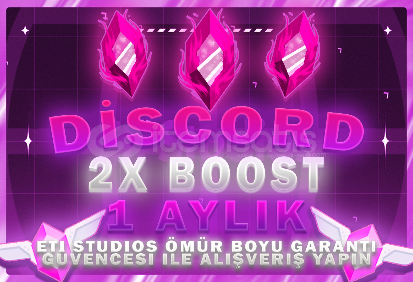 Discord 2X BOOST 1 AYLIK | 2X TAKVİYE | !BOTSUZ! Discord 2X BOOST 1 AYLIK | 2X TAKVİYE | !BOTSUZ!