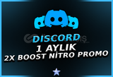 Discord 1 Aylık 2X Boost Nitro Promo