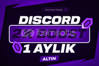 Discord 2X Boost Sunucunuza ( 1Aylık ) 