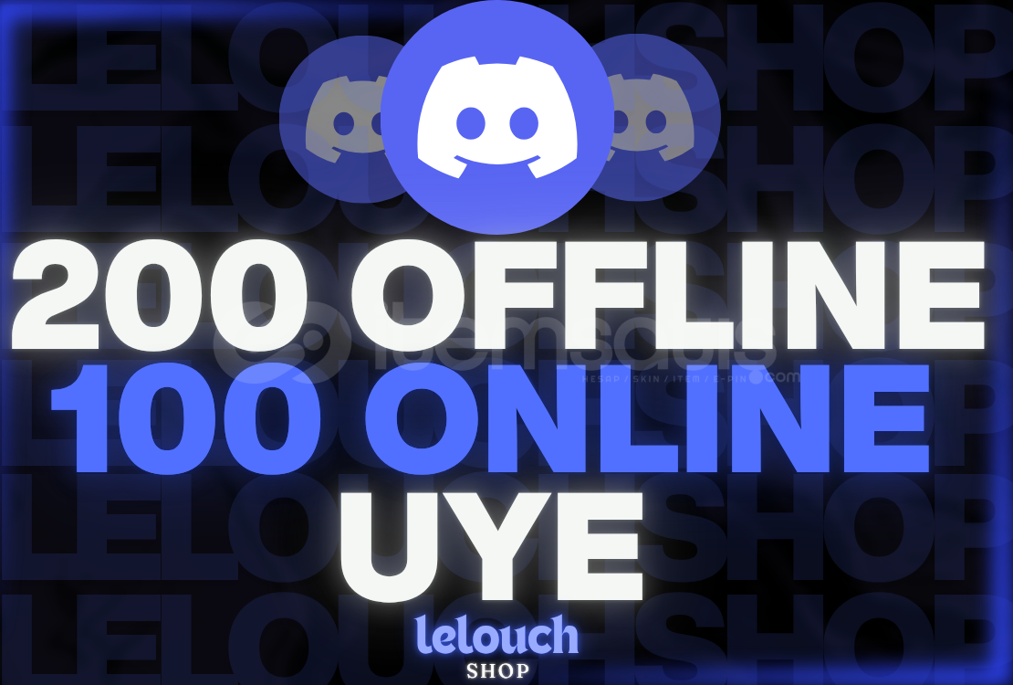 ⚡DİSCORD 2X PAKET 100 ONLINE 200 OFFLINE UYE⚡ ⚡DİSCORD 2X PAKET 100 ONLINE 200 OFFLINE UYE⚡