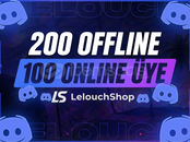 ⚡DİSCORD 2X PAKET 100 ONLINE 200 OFFLINE UYE⚡