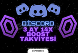 ⭐ DİSCORD 3 AY 14X BOOST TAKVİYESİ⭐| DESTEK |