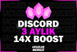 ⭐ DİSCORD 3 AYLIK 14X BOOST ⭐