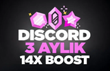 ⭐️DİSCORD 3 AYLIK 14X BOOST⭐️