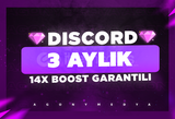 ⭐️ Discord 3 Aylık 14x Boost