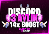 ⭐️Discord 3 Aylık 14x Boost ⭐️