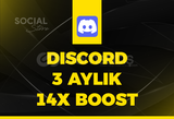 Discord 3 Aylık 14x Boost - Teslim