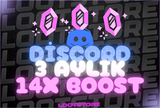 ⭐DİSCORD 3 AYLIK 14X BOOST/EN UYGUN+GARANTİ✅⭐