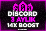 Discord 3 Aylık 14x Boost Garantili ♻️