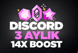 Discord 3 Aylık 14x Boost PİYASANIN EN UCUZU!!!