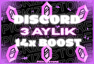 Discord 3 Aylık | 14x Sunucu Boost | BOTSUZ