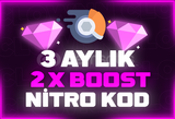 DİSCORD 3 AYLIK 2X BOOST KOD