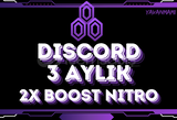 ✨Discord 3 Aylık 2X Boostlu Nitro✨