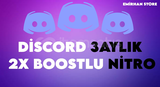 ⭐DİSCORD 3 AYLIK 2X BOOSTLU NİTRO⭐