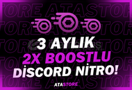 [OTO TESLIM] Discord 3 Aylik 2X Boostlu Nitro