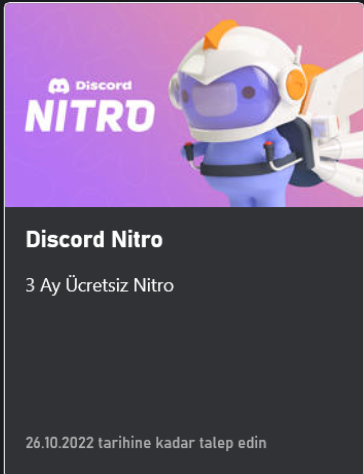 Discord 3 aylık 2x boostlu nitro kodu