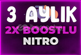 ⭐️DİSCORD 3 AYLIK 2x BOOSTLU NİTRO PROMO KOD⭐️