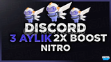 Discord 3 Aylık Nitro + 2 Boost / Garantili