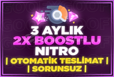 ⭐Discord 3 Aylık Nitro + 2x Boost⭐