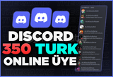 ⭐Discord 350 Online Türk Üye⭐