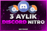 ⭐DiSCORD 3AYLIK 2X BOOSTLU NİTRO⭐