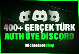 Discord 400 Türk Gerçek Auth Üye