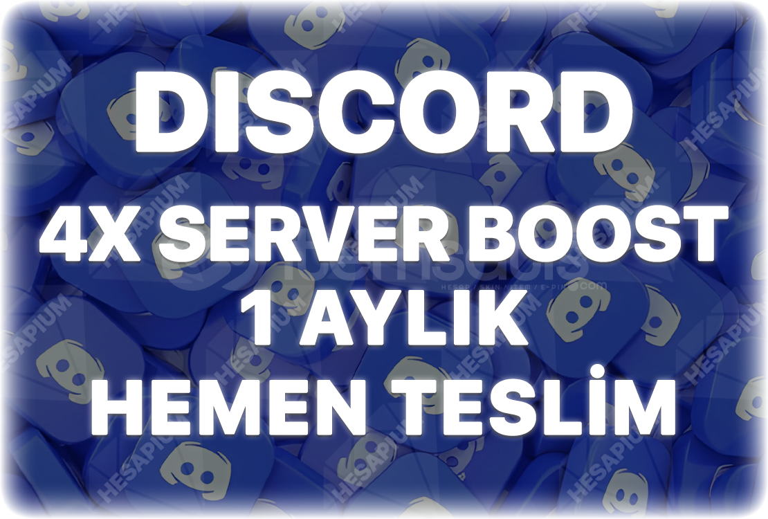 Discord 4x Server Boost 1 Aylık - Garantili Discord 4x Server Boost 1 Aylık - Garantili