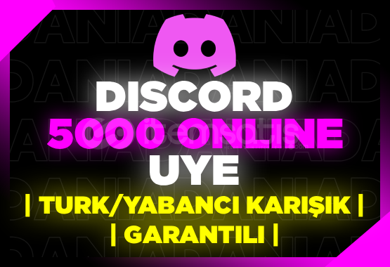 Discord 5000 ONLINE Üye + Garanti Discord 5000 ONLINE Üye + Garanti