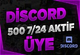 Discord 7/24 AKTİF 500 üye (garantili)