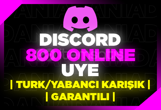 Discord 800 ONLINE Üye + Garanti Discord 800 ONLINE Üye + Garanti