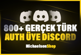 Discord 800 Türk Gerçek Auth Üye