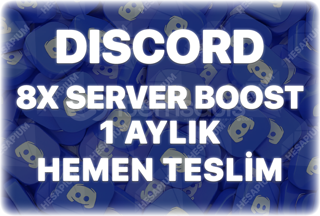 Discord 8x Server Boost 1 Aylık - Garantili Discord 8x Server Boost 1 Aylık - Garantili