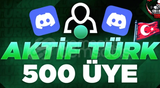 Discord Aktif TÜrk 500 Üye Garantili