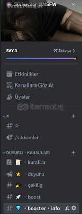 Discord aktif 200 300 olan 1 haftalik reklam