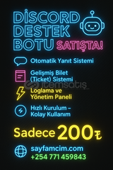 DİSCORD WHATSAPP ENTEGRELİ DESTEK SİSTEMLİ BOT