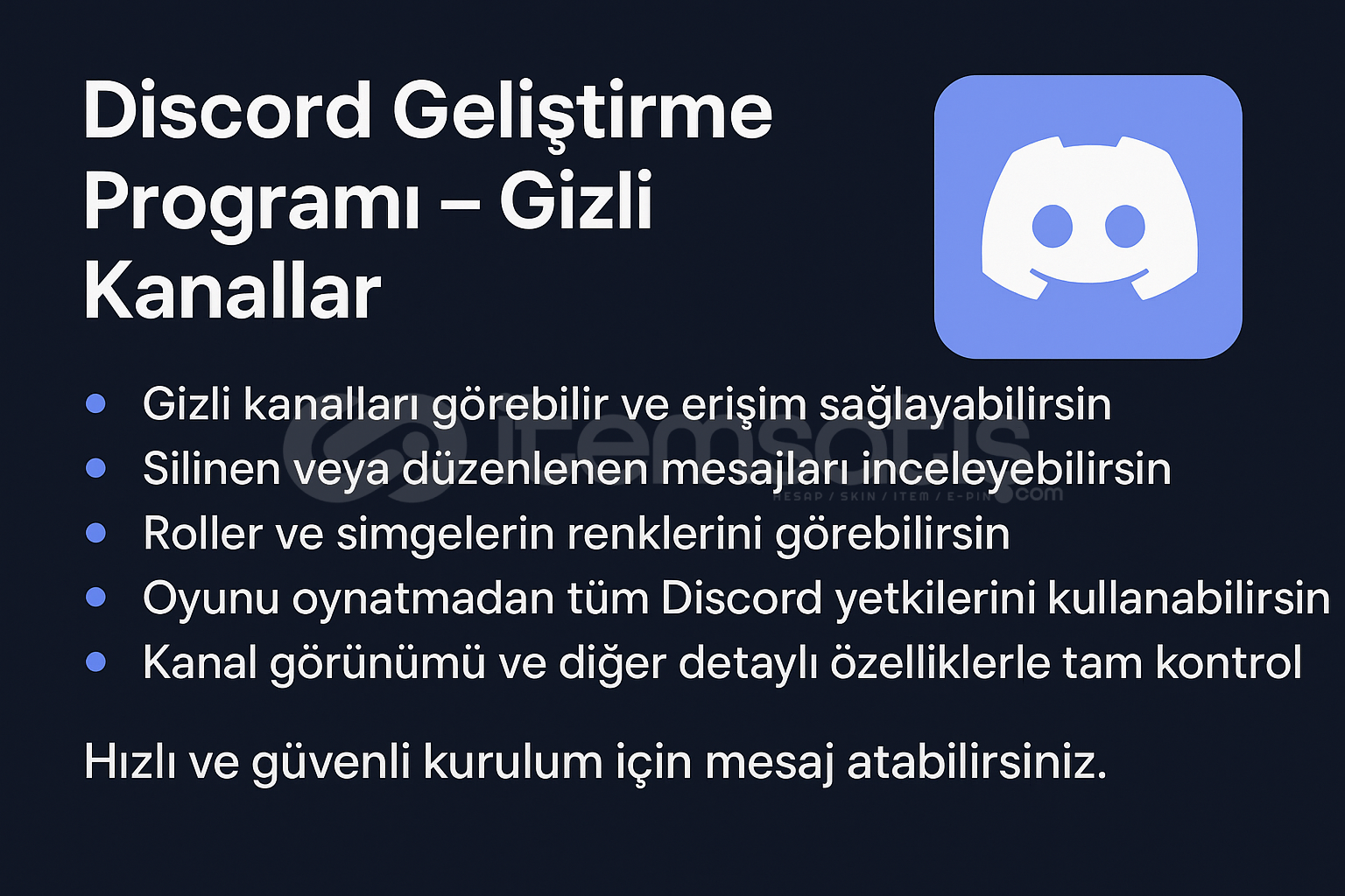 Discord Geliştirme Programı – Gizli Kanallar Discord Geliştirme Programı – Gizli Kanallar