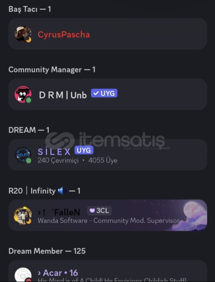 Discord Hazır Ve Gelişmiş Sunucu Discord Hazır Ve Gelişmiş Sunucu