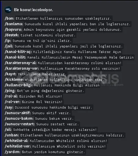 DİSCORD MODERASYON VE TİCKET BOTU DİSCORD MODERASYON VE TİCKET BOTU