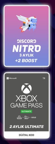 xbox game pass and discord nitro