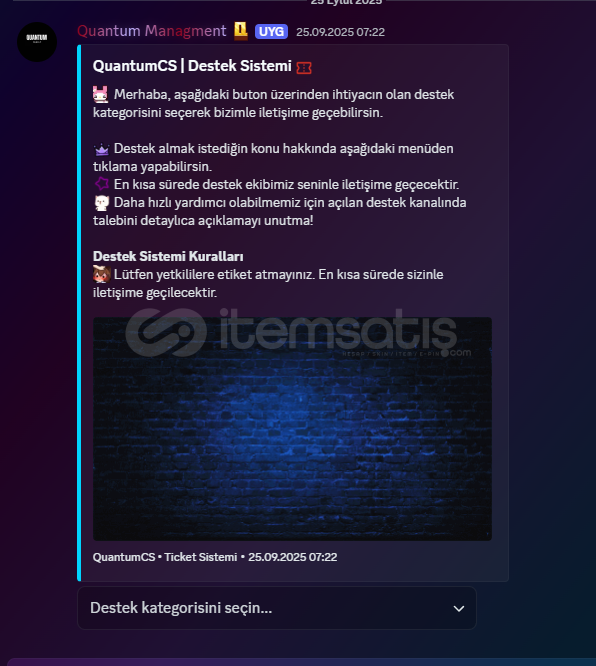 Discord Özel Ticket Sistemi Discord Özel Ticket Sistemi
