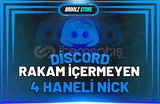 ⭐Discord Rakam İçermeyen 4 Haneli Nickname⭐