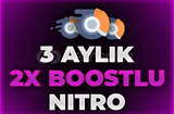 Discord Sunucu 2x Boost 3 Aylık Discord Nitro 