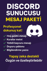 Discord Sunucusu İçin Hazır Mesaj Paketi