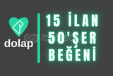 Dolap 15 İlan Beğeni (50 şer adet) ⭐️